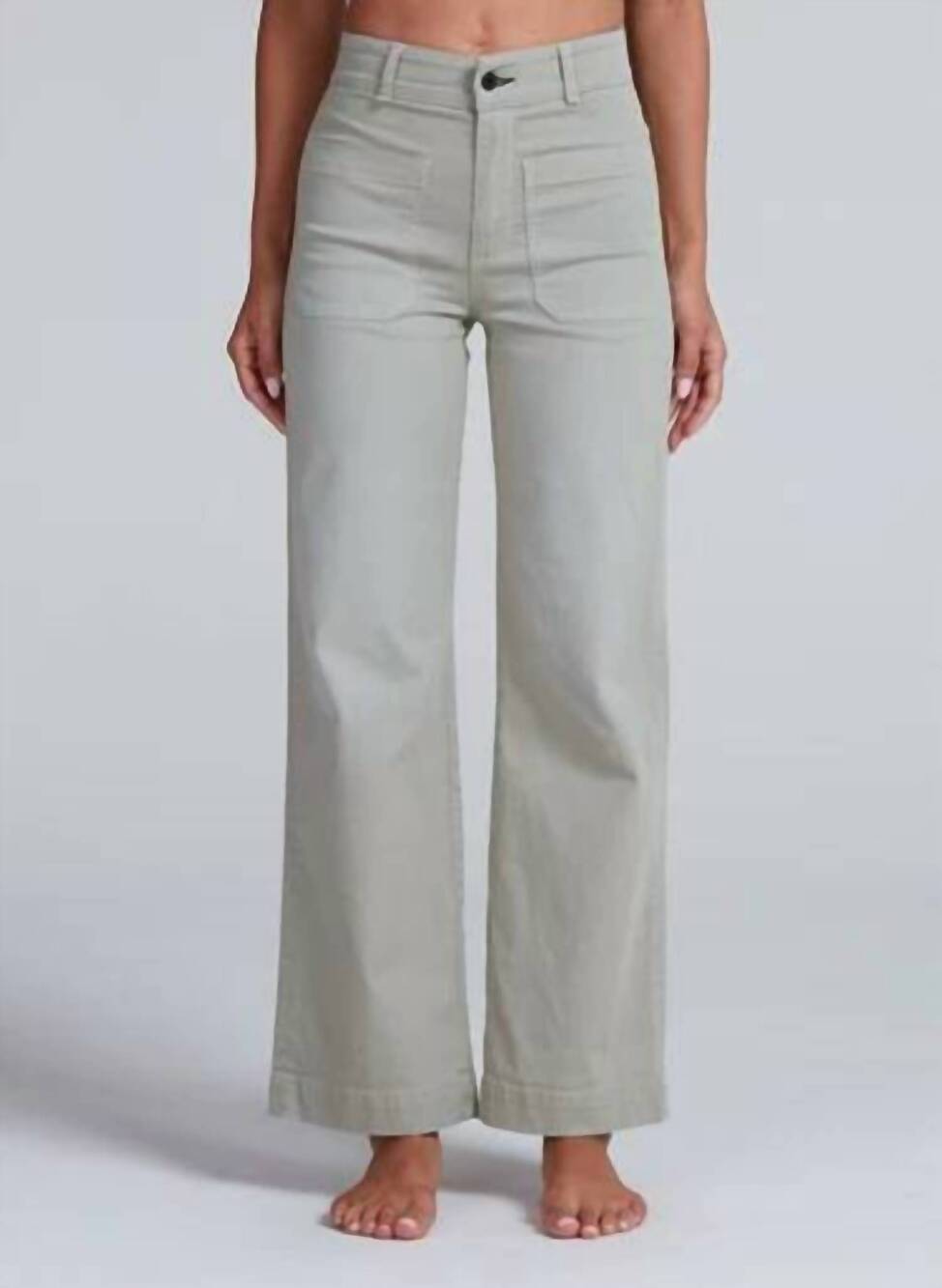 NEW ASKK NY sailor twill straight leg pant in seaweed